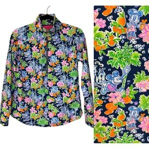 Disney Parks x Lilly Pulitzer Skipper Mickey and Minnie 1/4 Zip in size XS